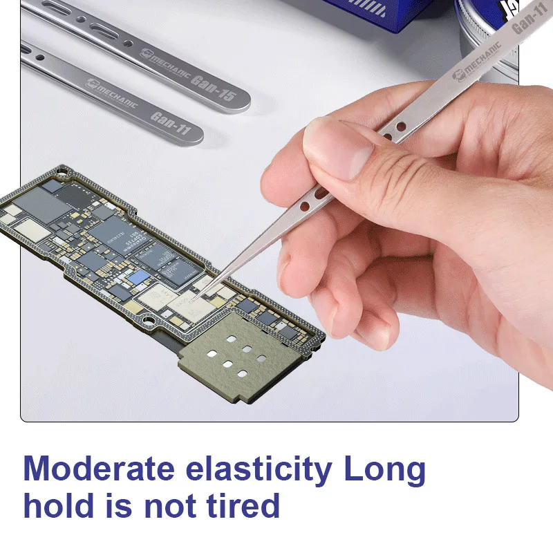 Imagem -05 - Gan 11 Gan 15-extra Hard Pinças Anti-magnéticas Componente Eletrônico Chips Repair Tool Pinças Precision