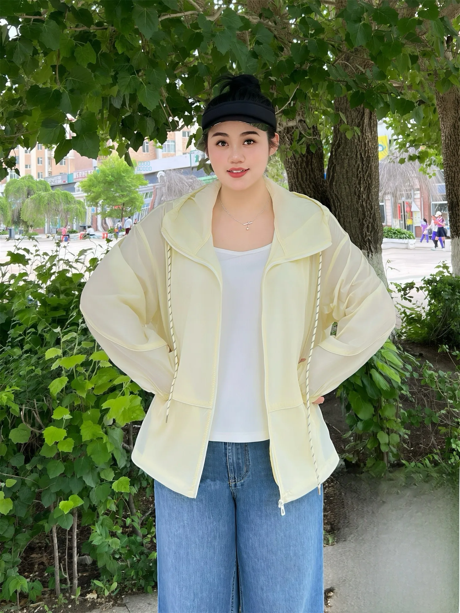 

Ultra-Lightweight Commuter Style Sun Protection Jacket Large Size Women's Summer New Arrival Breathable Mask Included
