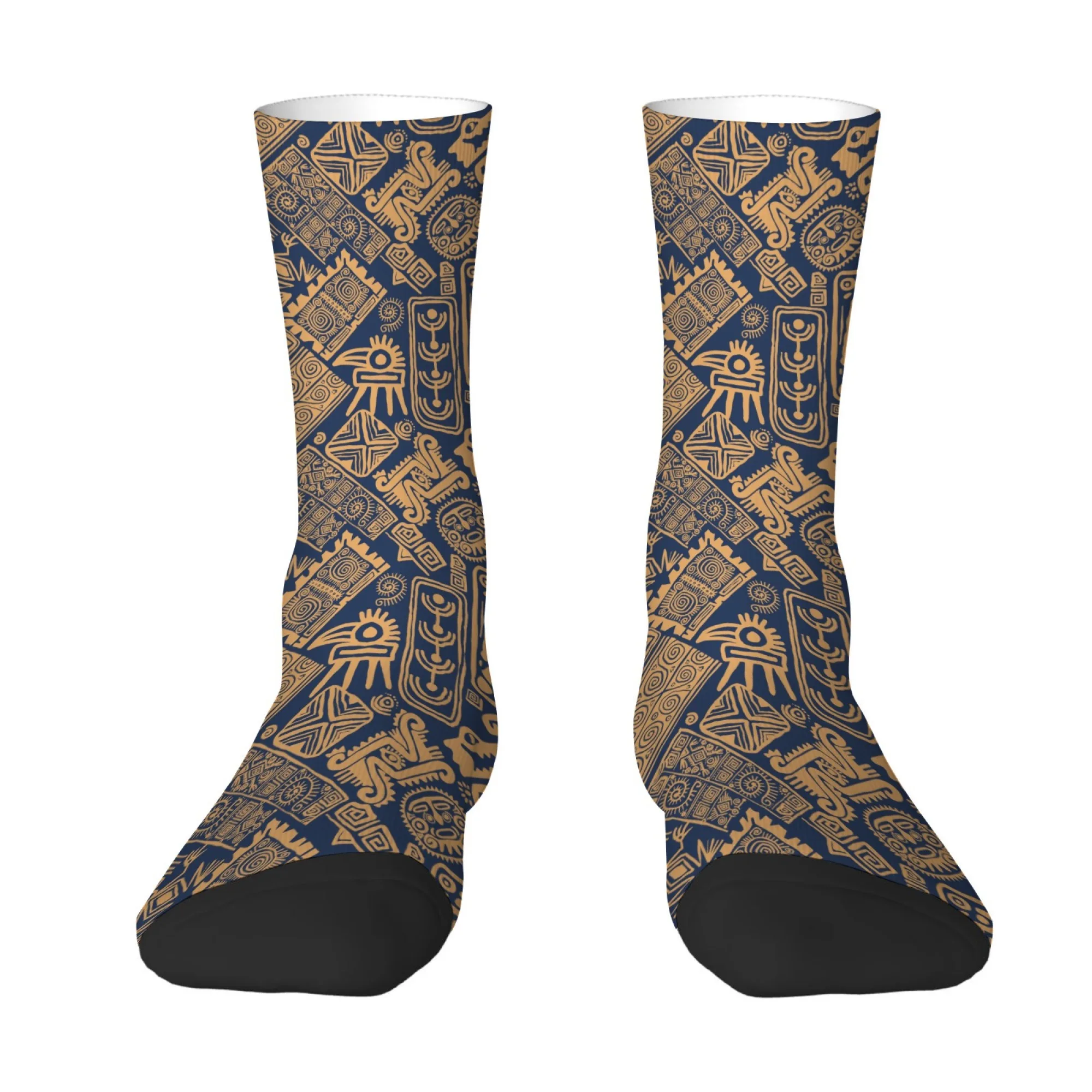 Bohemian-Style Ethnic Totem Men's Socks Retro Fashion Soft Comfortable Casual Sports Socks Novelty Funny Fun Hip-Hop Socks Gift
