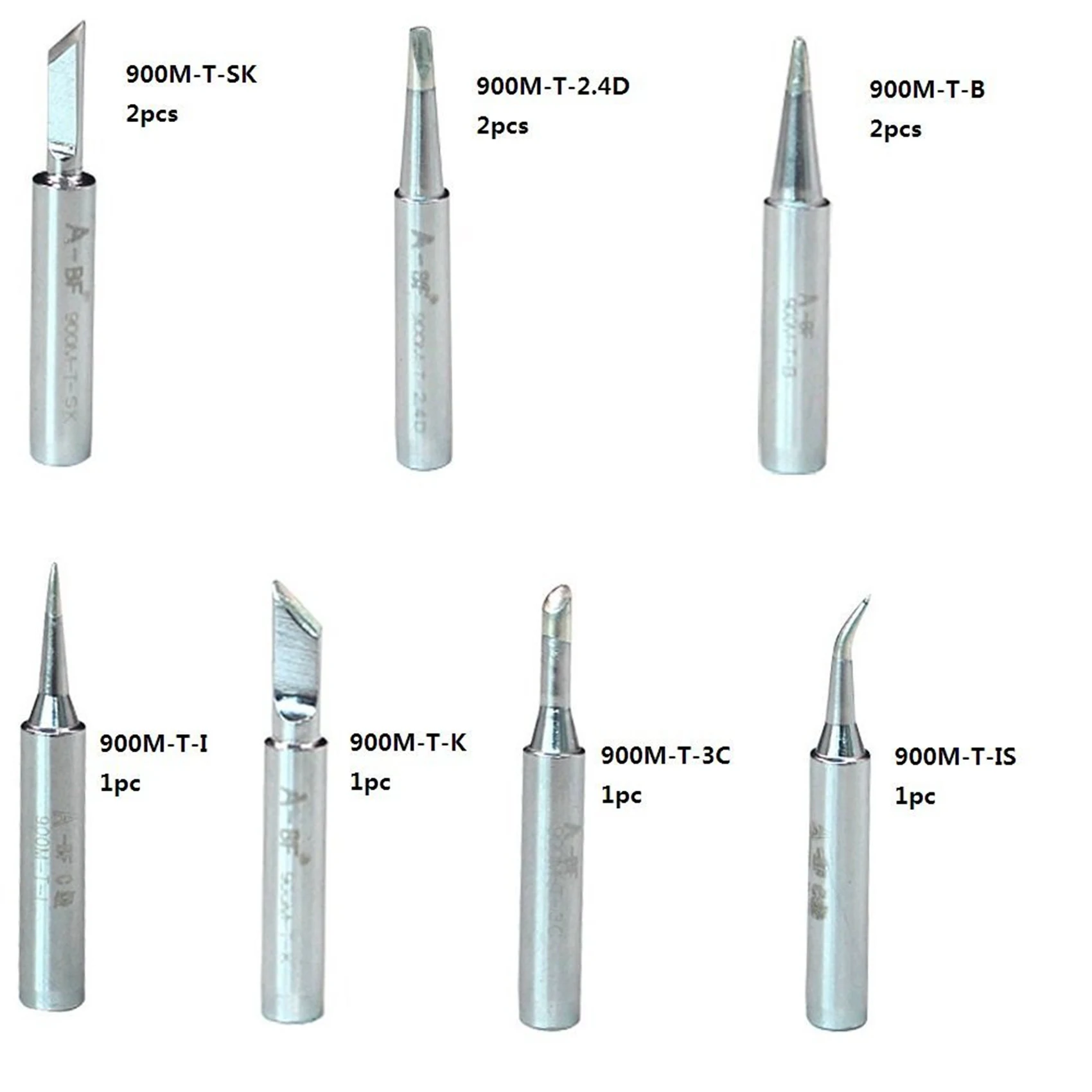 

AB35-20Pcs 900M-T Soldering Iron Tips Silver