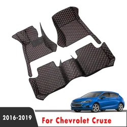 Car Floor Mats Trunk Carpets For Chevrolet Cruze MK2 2021 2020 2019 2018 2017 2016 Auto Interior Foot Rugs Accessories Covers