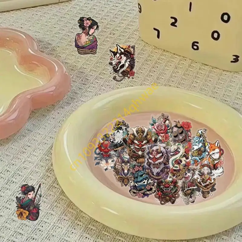 50 Pieces/pack Japanese Tattooing Design Sticker PET Decal Water Resistant Sticker for Adults and Tattooing Lover