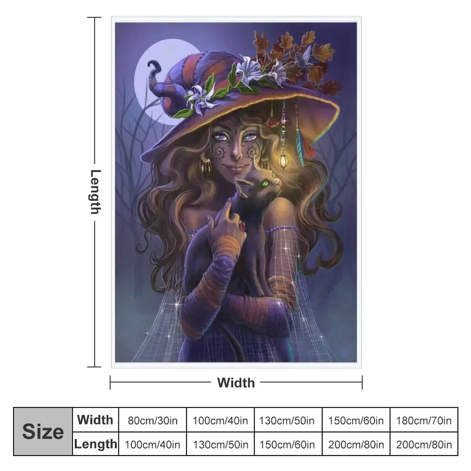 Witchy Woman Throw Blanket couch cozy soft plush fuzzy picnic outdoor blanket