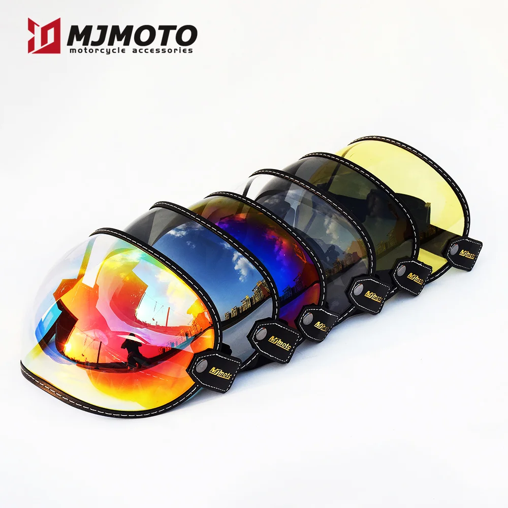 MJMOTO New Men's Women Motorcycle Retro Full Helmet Lens Hd View Motocross Helmet Goggle Wear-resistant Motorbike Goggle Anti-UV