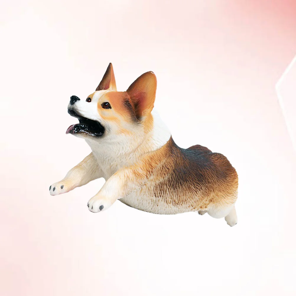 Animal Model Dog Desktop Small Corgi Simulation Kids Toy Ornament Superb Detailed