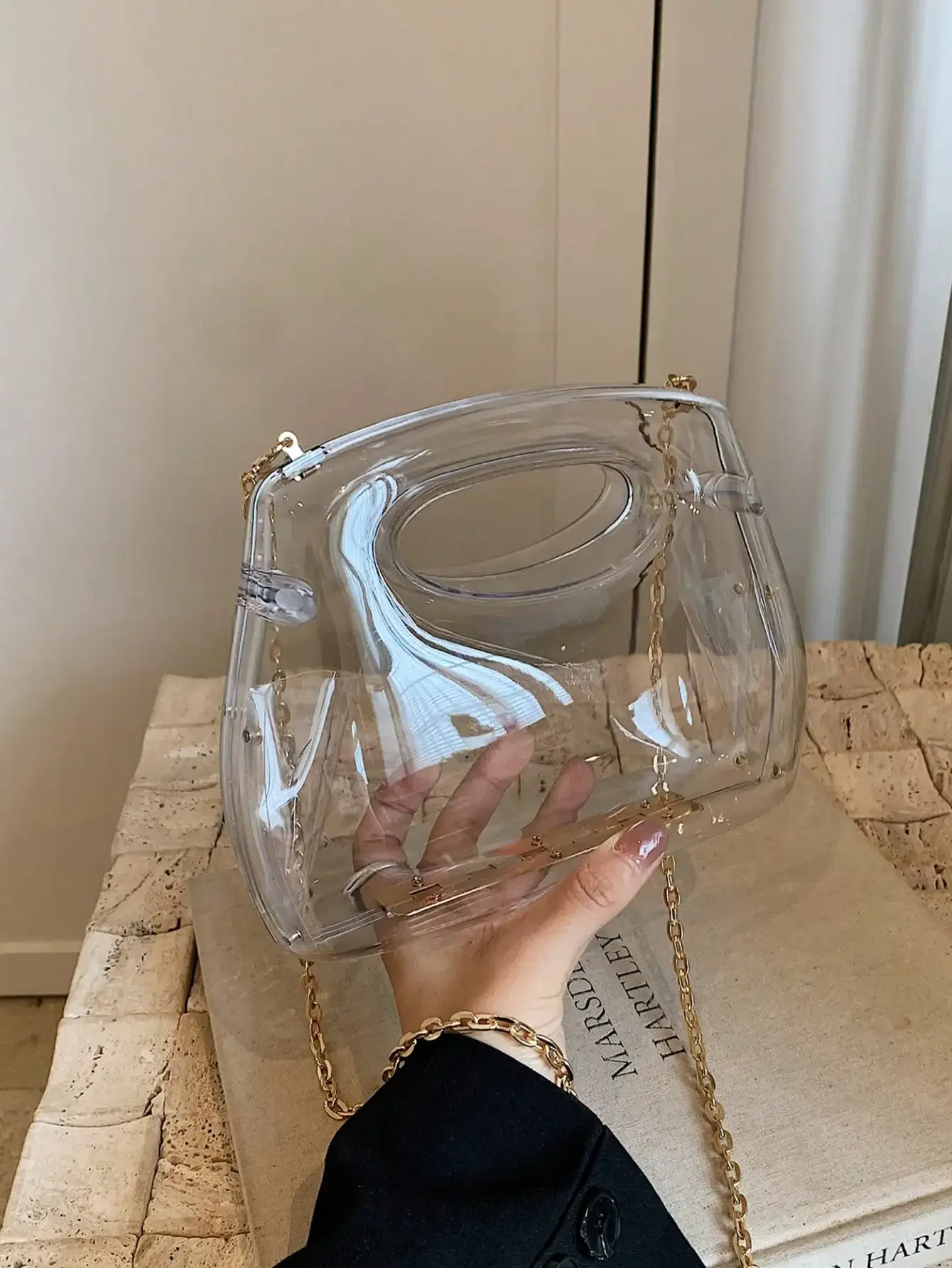 

Acrylic Transparent Box Bag Mini Chain Crossbody Phone Wallet Pouch Valentine Gift for Her