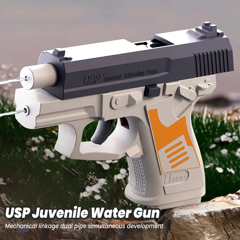 1pc Children's Summer Mini UPS Water Gun With Double Water Column High-pressure Full Automatic Shooting Water Beach Toys For Kid