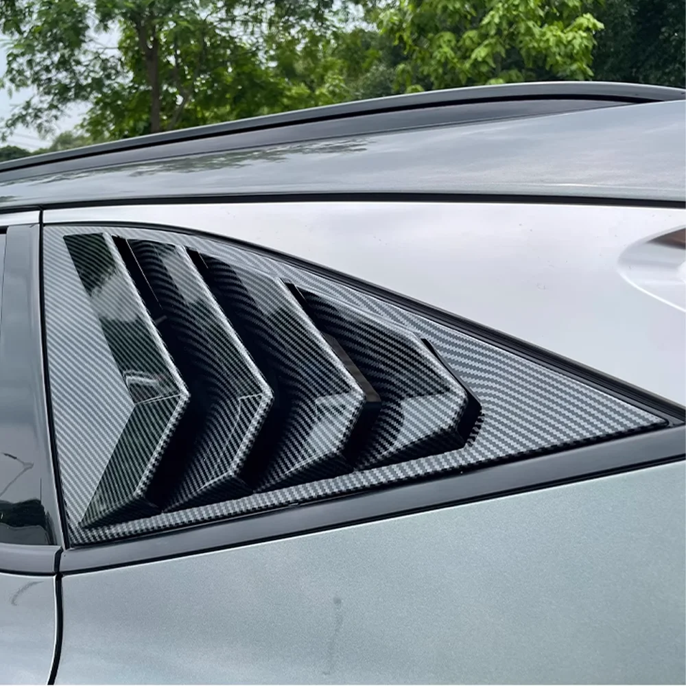 2pcs Car Shutter for Hyundai Tucson L NX4 N-Line 2022~2025 Rear Side Window ABS Louvers Racing Triangular Sticker Accessories