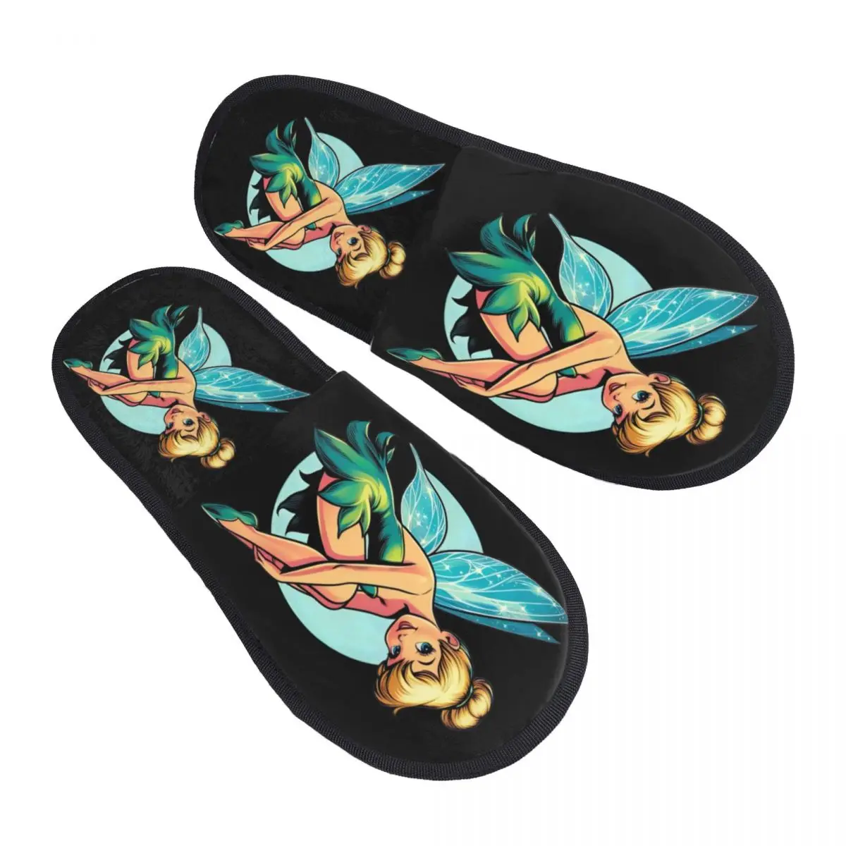 

Custom Tinker Bell Soft Memory Foam House Slippers Women Fairy Anime Comfy Warm Anti-skid Sole Slipper