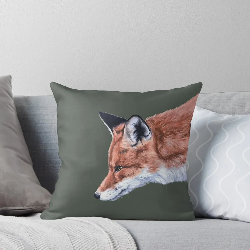 Fox no.2 by Julie Jones Throw Pillow christmas pillowcases Christmas Pillows pillow