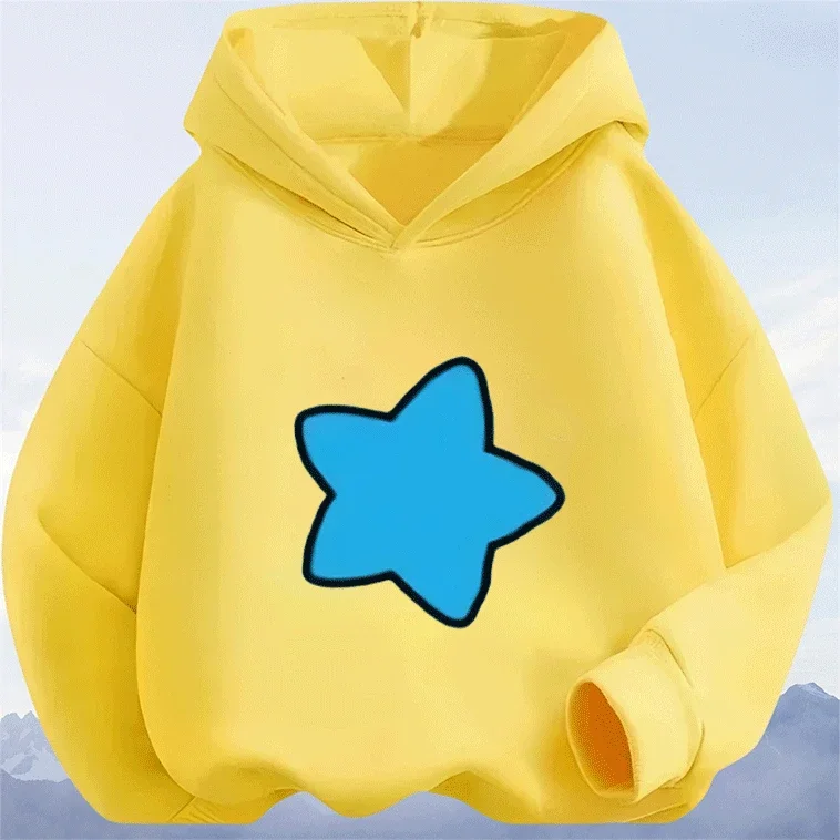 

Весенне-осенняя модная детская толстовка в стиле преппи из чистого хлопка, однотонная, с принтом аниме Hangyodon, хит продаж