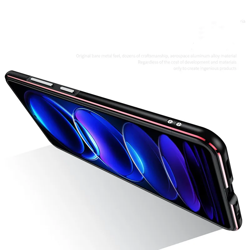 Aluminum metal bumper Frame Slim Cover phone case+ carmera Protector For POCO F5 F4 GT F3 Redmi Note 12 Turbo 12+ Redmi K60 Pro