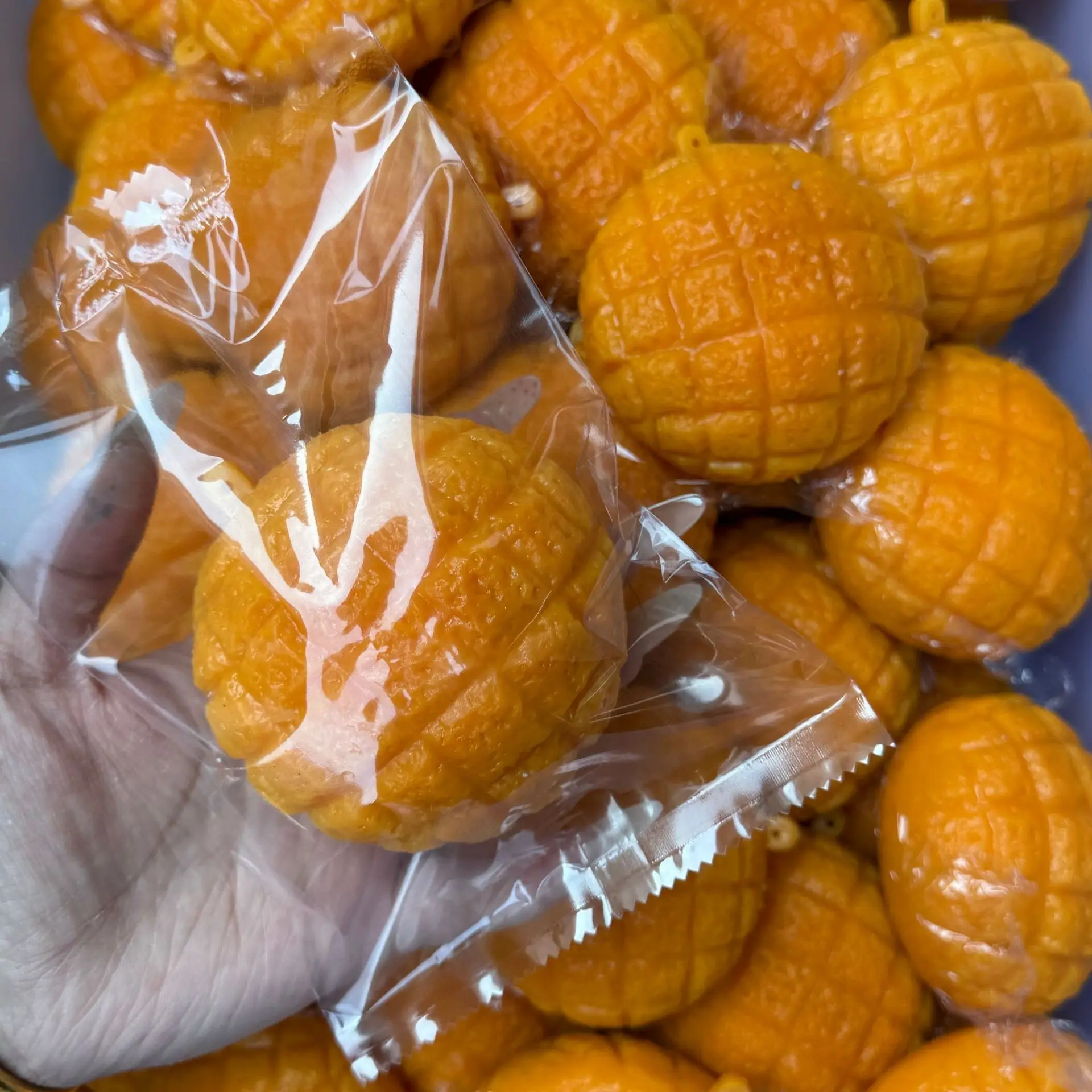 Food-Shaped Stress Ball Pineapple Bun Squishy Toy Moldable Bounce Squeeze Ball ASMR Sensory Anti Stress Fidget Toys Squeeze Toy view 5