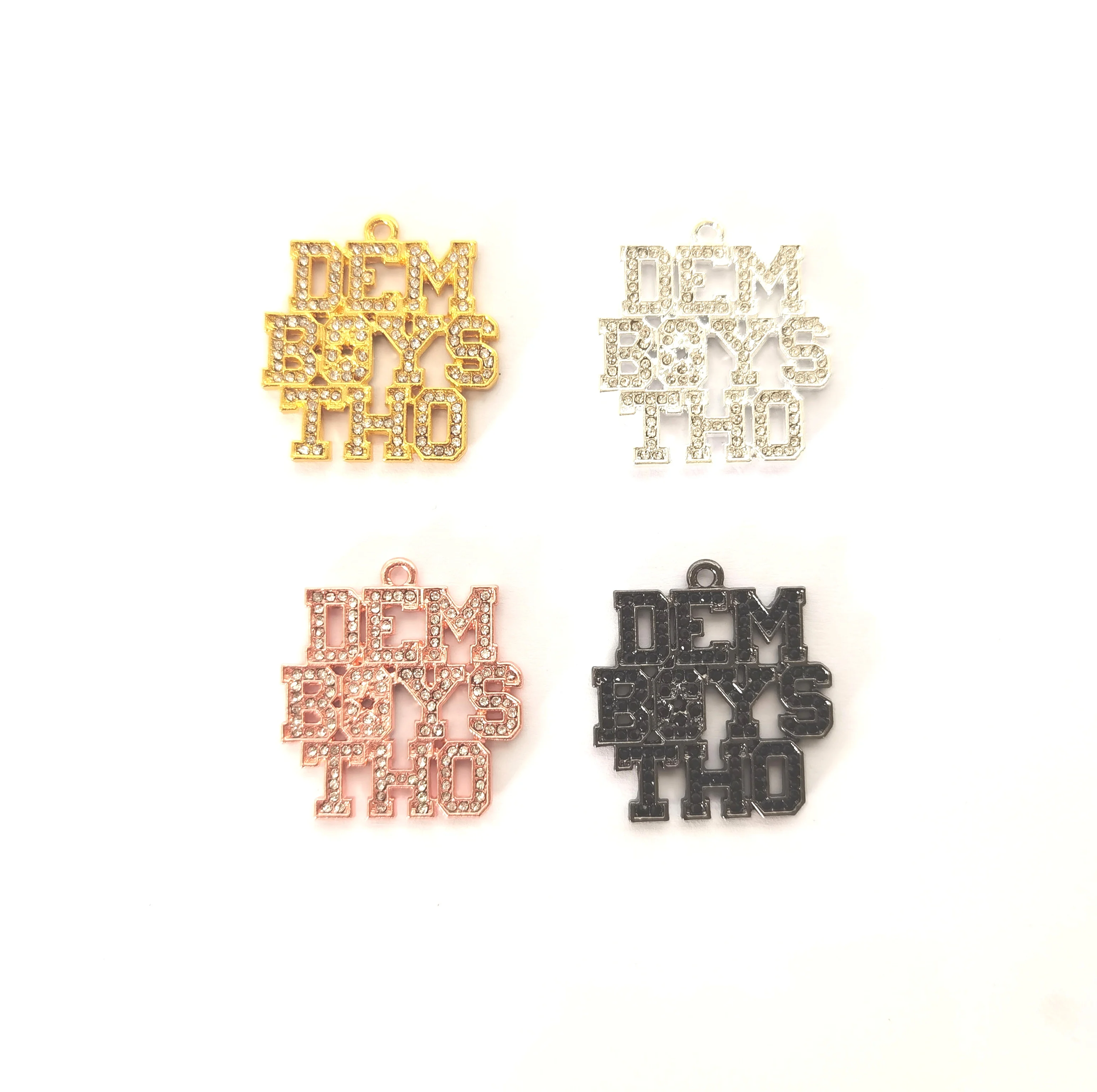 10pcs Aolly Letter DEM BOYS THO  Charms for DIY Bracelet Bangle Making LTC0812-LTC0815