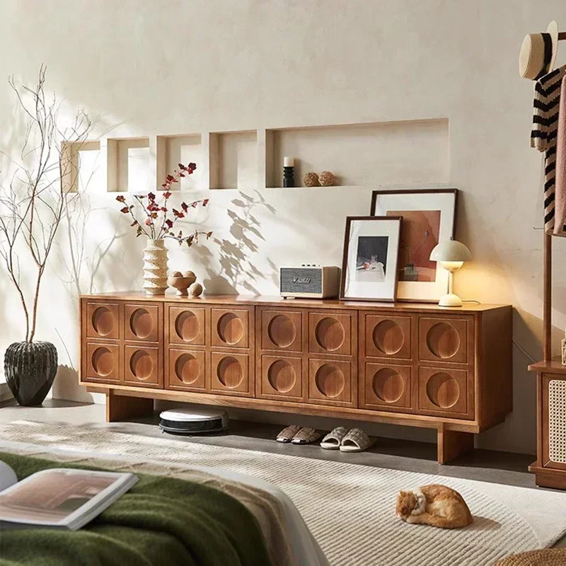 New model Postmodern Nordic Tv Cabinet Vintage Nordic Furniture Display Rattan Tv Stands Entertainment Center Muebles Unique Fur