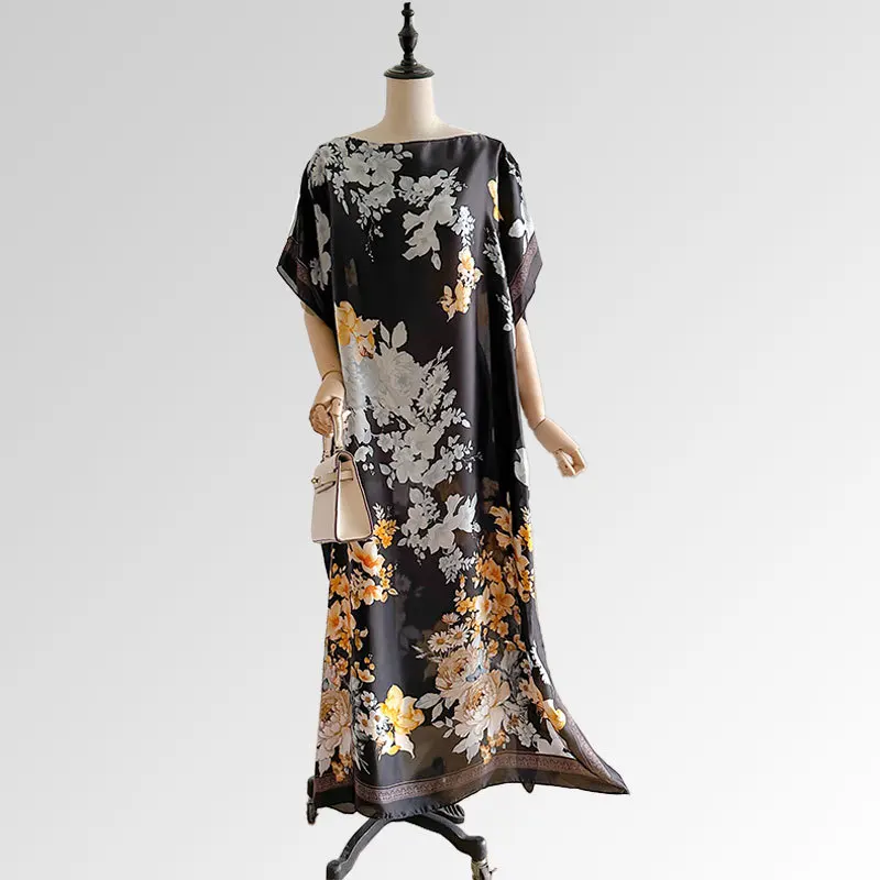 

Новая этническая пляжная юбка с банкоком, праздничная солнцезащитная шило, женская летняя модная легкая шелковая юбка с растительным цветочным узором