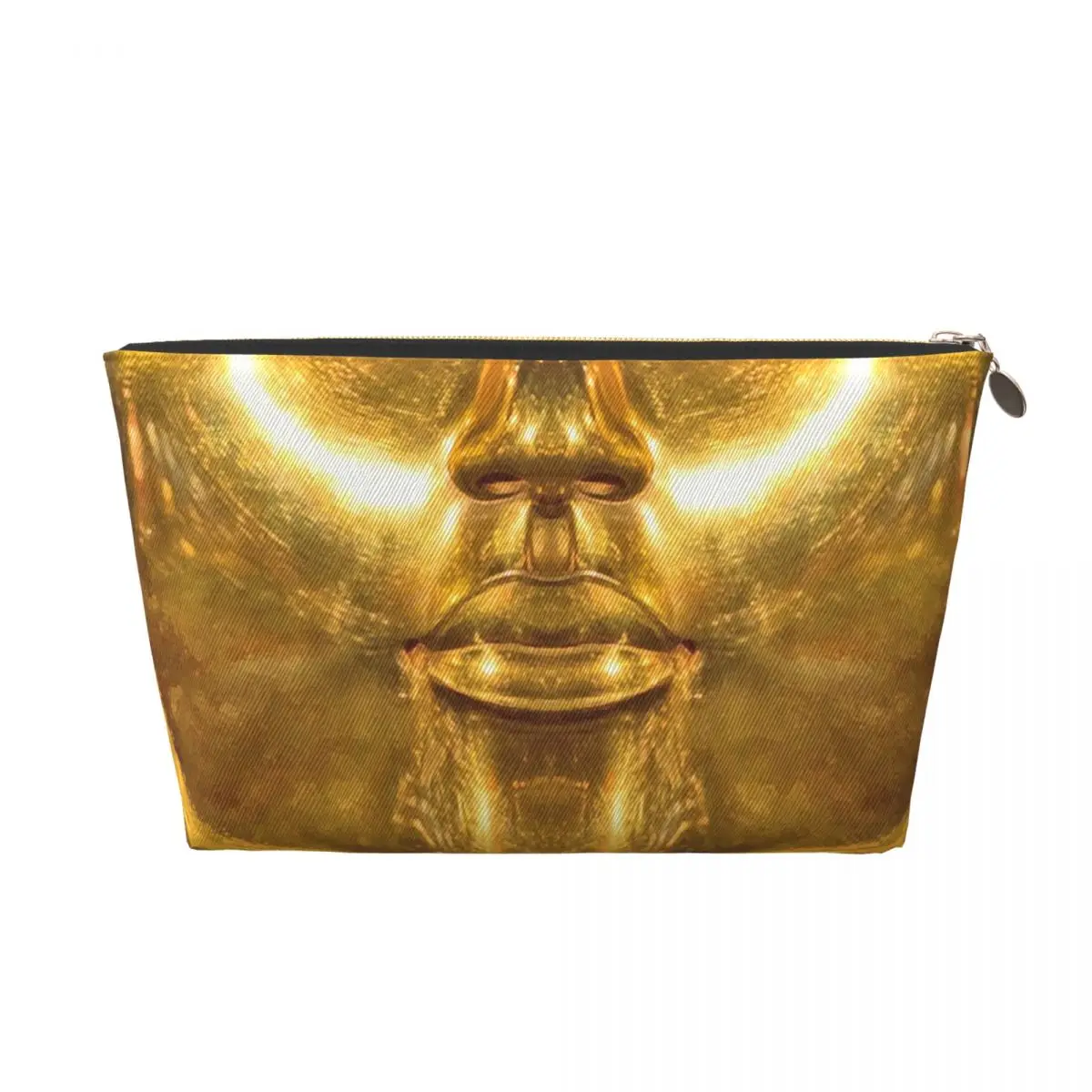 

Custom King Tut Golden Makeup Bag for Women Travel Cosmetic Organizer Ancient Egypt Pharaoh Tutankhamun Storage Toiletry Bags