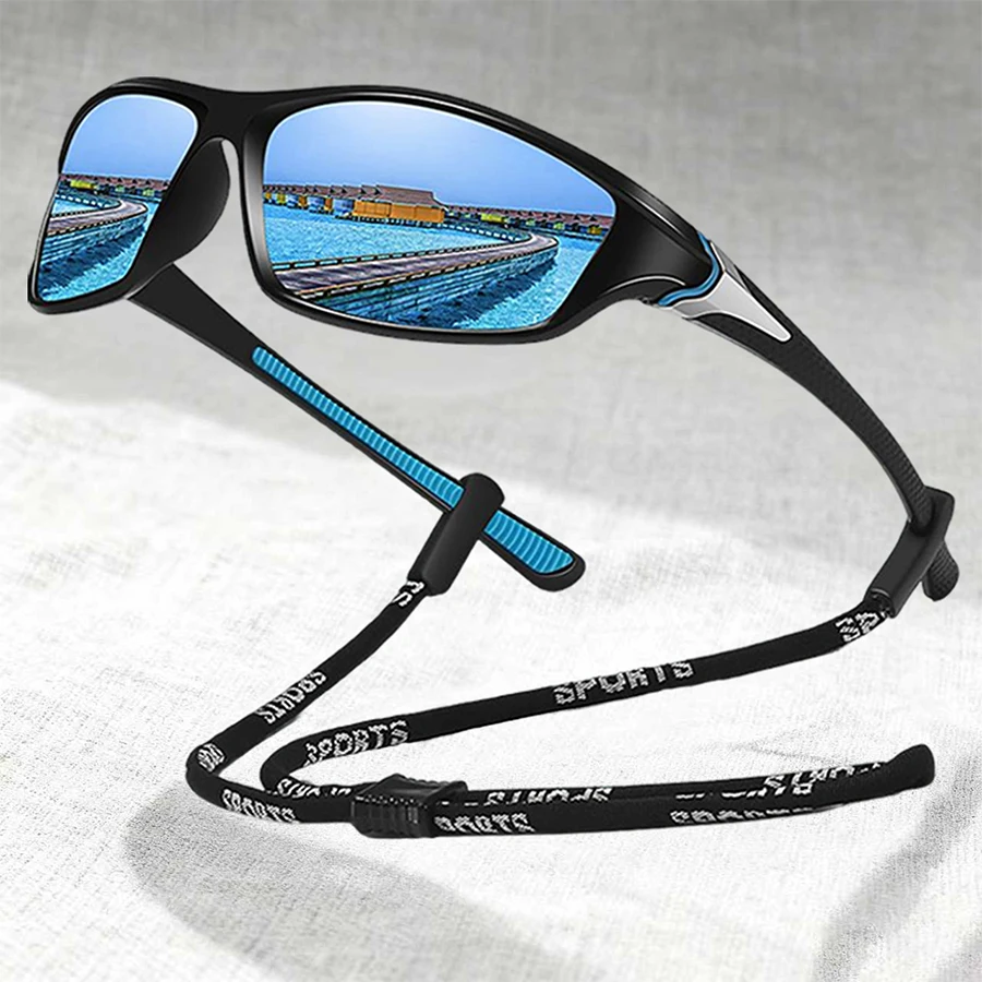 With Chain Vintage Metal Decoration Fishing Cycling Sports Eyewear Men Women Running Mountaineering Fashion Sport Sun Glasses