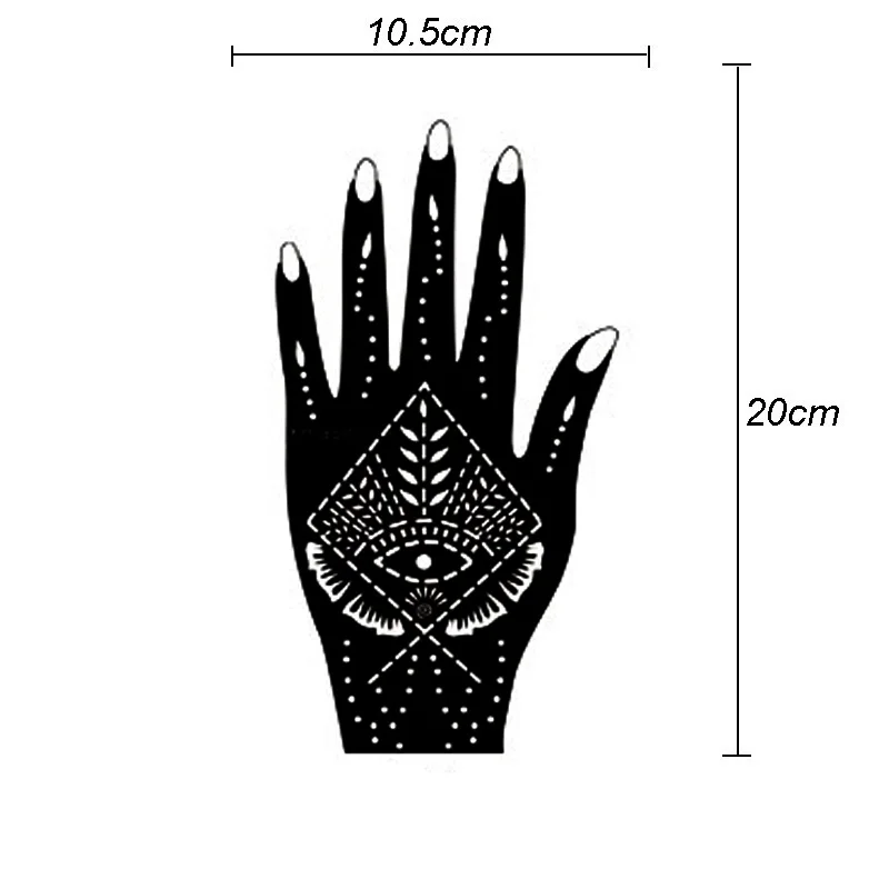 16 Pcs/Lot Henna Tattoo Stencil Kit Temporary Airbrush Tattoo Stencils Body Art Hand Paint