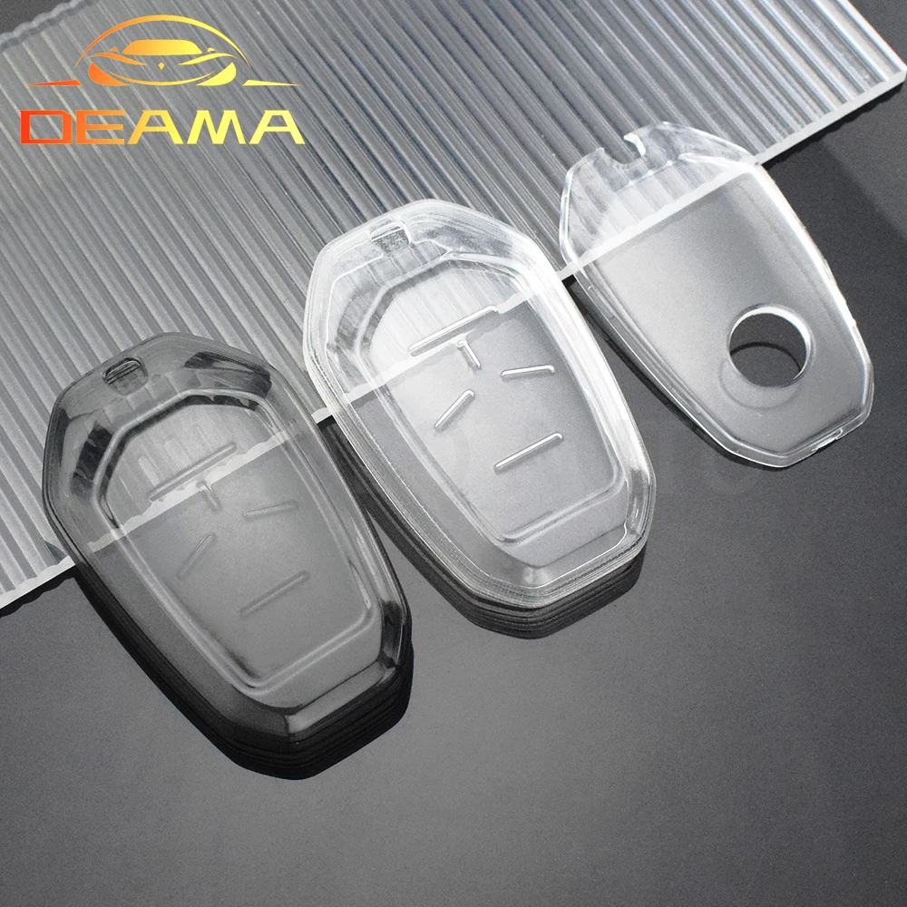 For Ssang Yong 2020 G4 Rexton SsangYong Transparent Car Remote Shell Fob Cover Smart Key Case Auto Keychain Accessories