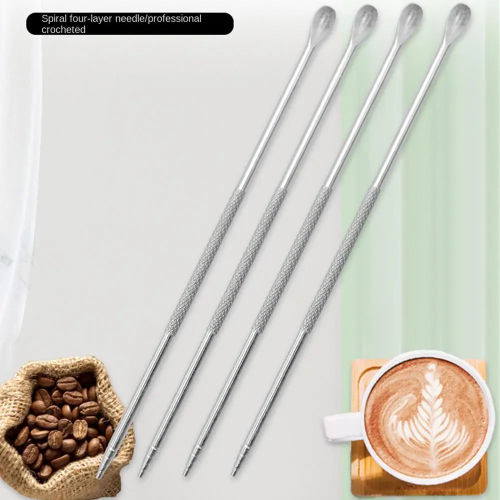 1/5PCS Milk Frothing Precise Professional Decorative High-quality Materials Ergonomic Unique Flower Patterns Flower Needle