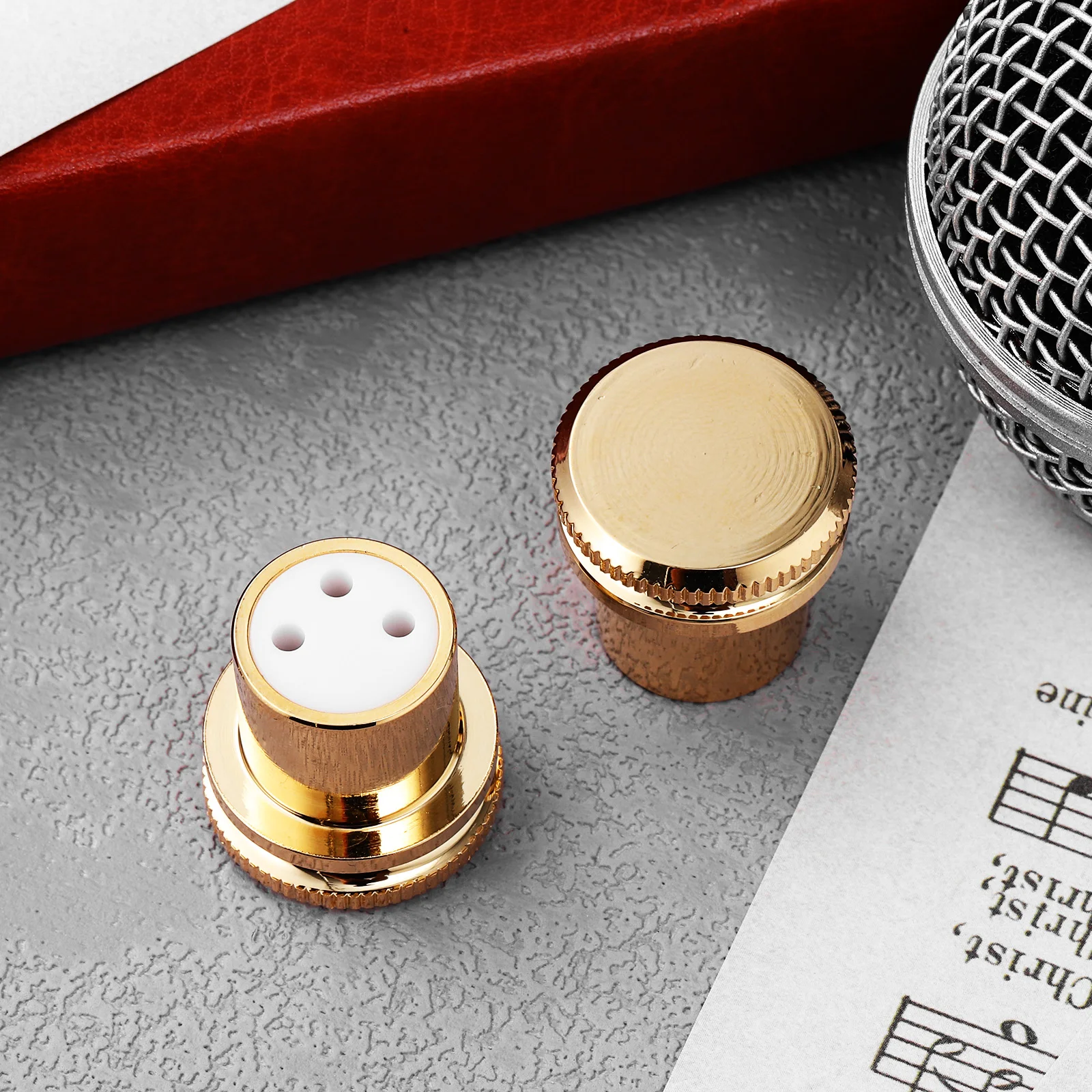 

2pcs Balanced Head Protective Cap Pure Copper Female Connector Dust Shielding Audio Accessories Stage Equipment Speaker