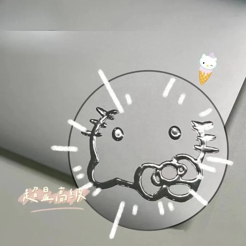 Sanrio Hello Kitty สติ๊กเกอร์ติดรถ สติ๊กเกอร์ติดกระจกการ์ตูน DIY คอมพิวเตอร์ โทรศัพท์มือถือ สติ๊กเกอร์พีวีซีติดรถยนต์ แพ็คคู่