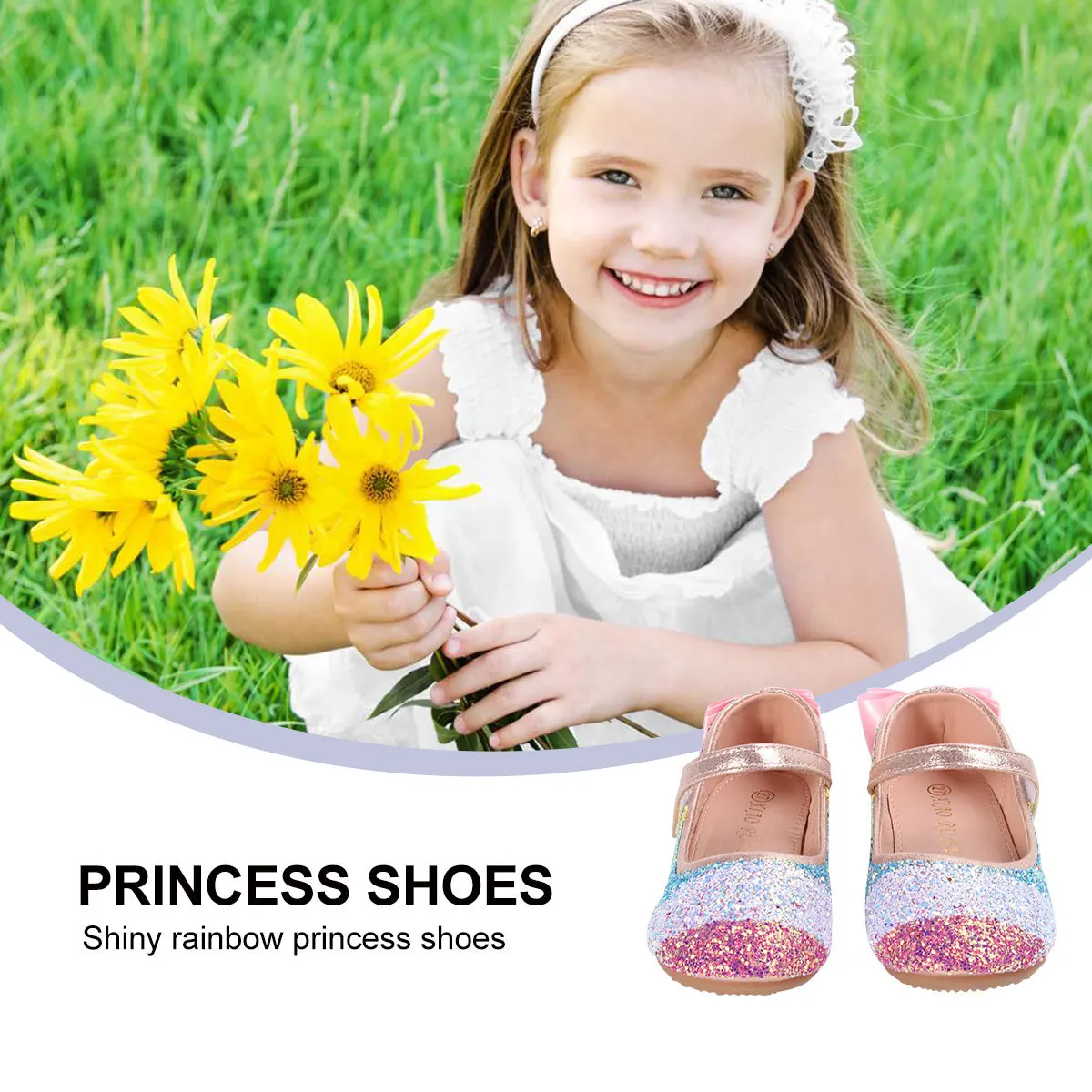 

1Pair Girls Princess Shoes PU Waterproof Wearproof Pink Shoes Size 27 Casual Party Footwear Supplies