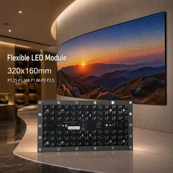 Módulo de Painel de Tela LED Flexível, Colorido, Macio, RGB, 320x160mm, P1.88, P2, P2.5, P3.076, P4