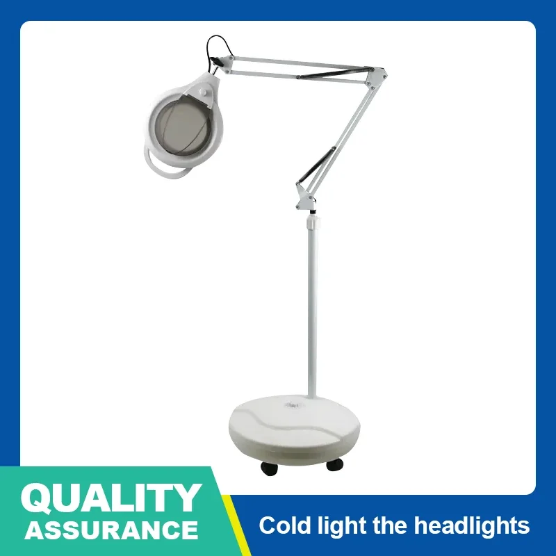 

Dimmable Beauty Facial Magnifying Glass Lighting 220V LED Cold Light Magnifier Floor Stand Lamp For Salon Nail Tattoo