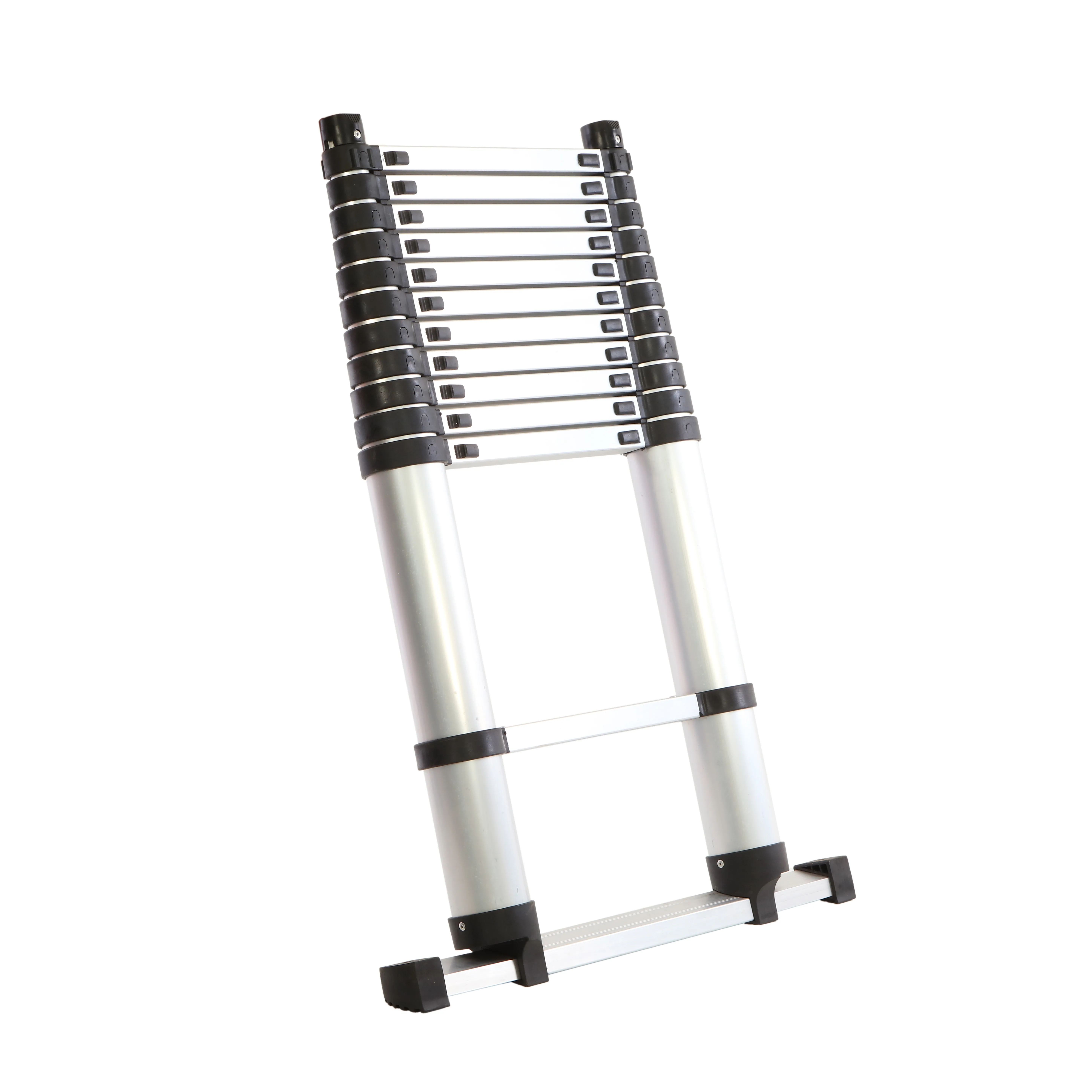 

12.5FT One-button Retraction Telescopic Ladder Thickened Longer Tube Slow Close Collapsible Extension Ladder