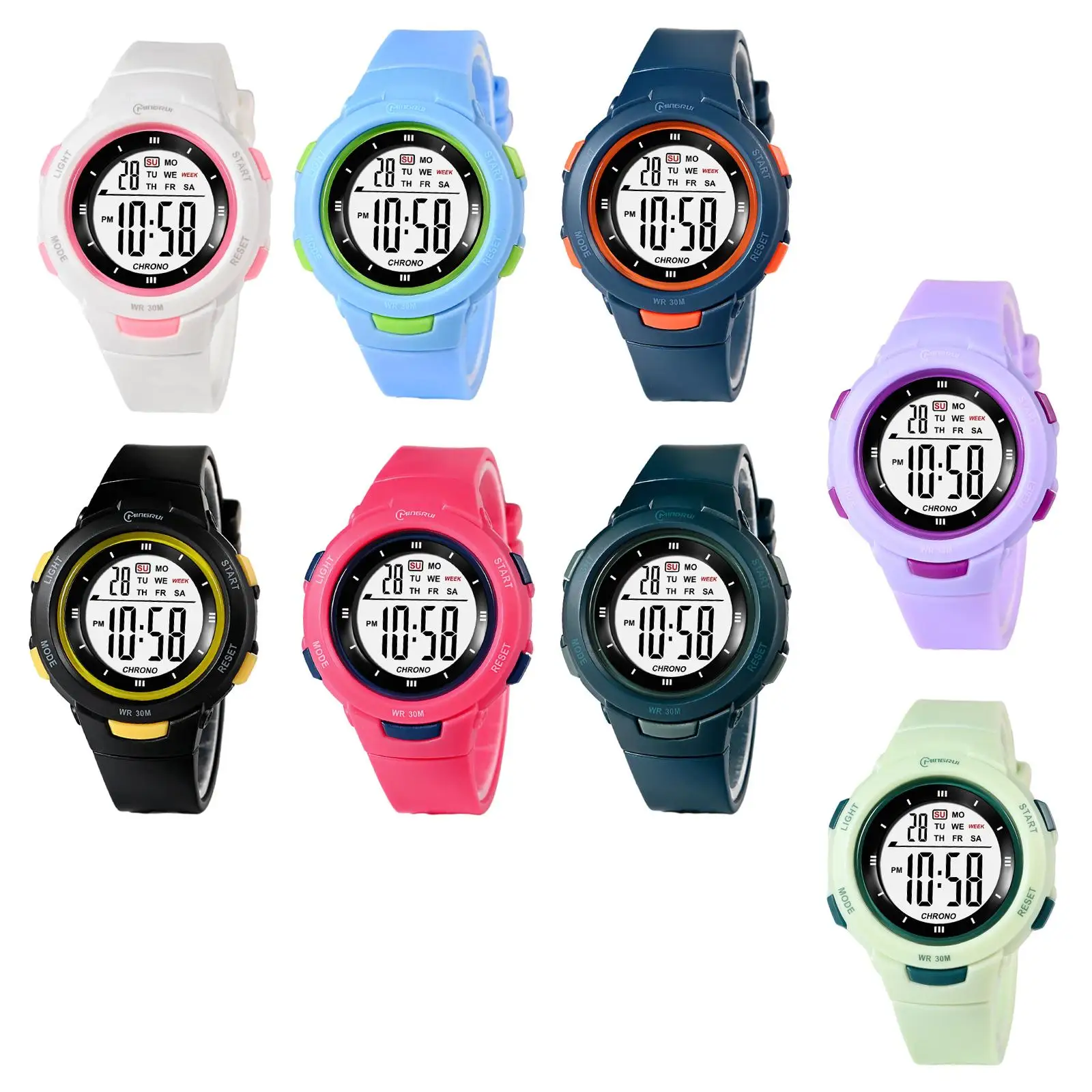 

Watch Waterproof Electronic Watches Wrist Watch with Alarm Stopwatch Calendar Multi Function