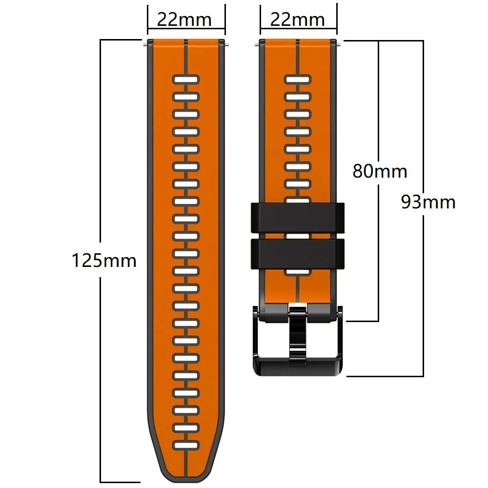 Silicone Watch Straps 22mm For TicWatch Pro 3 Ultra GPS/LTE GTX Replacement Watchband For TicWatch GTH 2 Bracelet Accessories