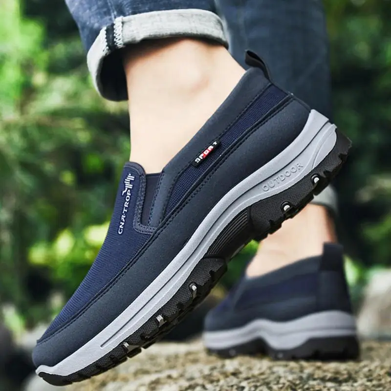 Men Shoes Comfortable Walking Shoes Lightweight Casual Sneakers Breathable Slip On Mens Loafers For Hiking Walking