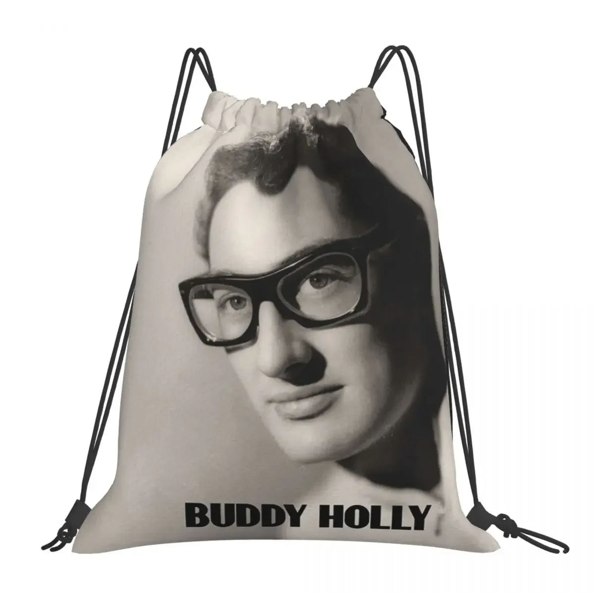 Buddy Holly Oh Boy Backpacks Fashion Portable Drawstring Bags Drawstring Bundle Pocket Sundries Bag BookBag For Travel Students