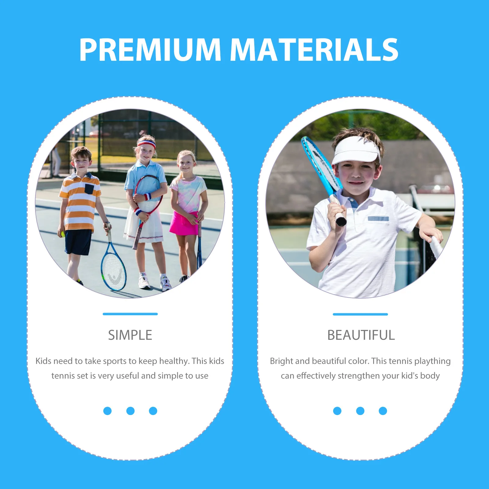 

1Set Childrens Tennis Racket Set Plastic Lightweight Rackets for Toddler Tennis Racket Sports Equipment