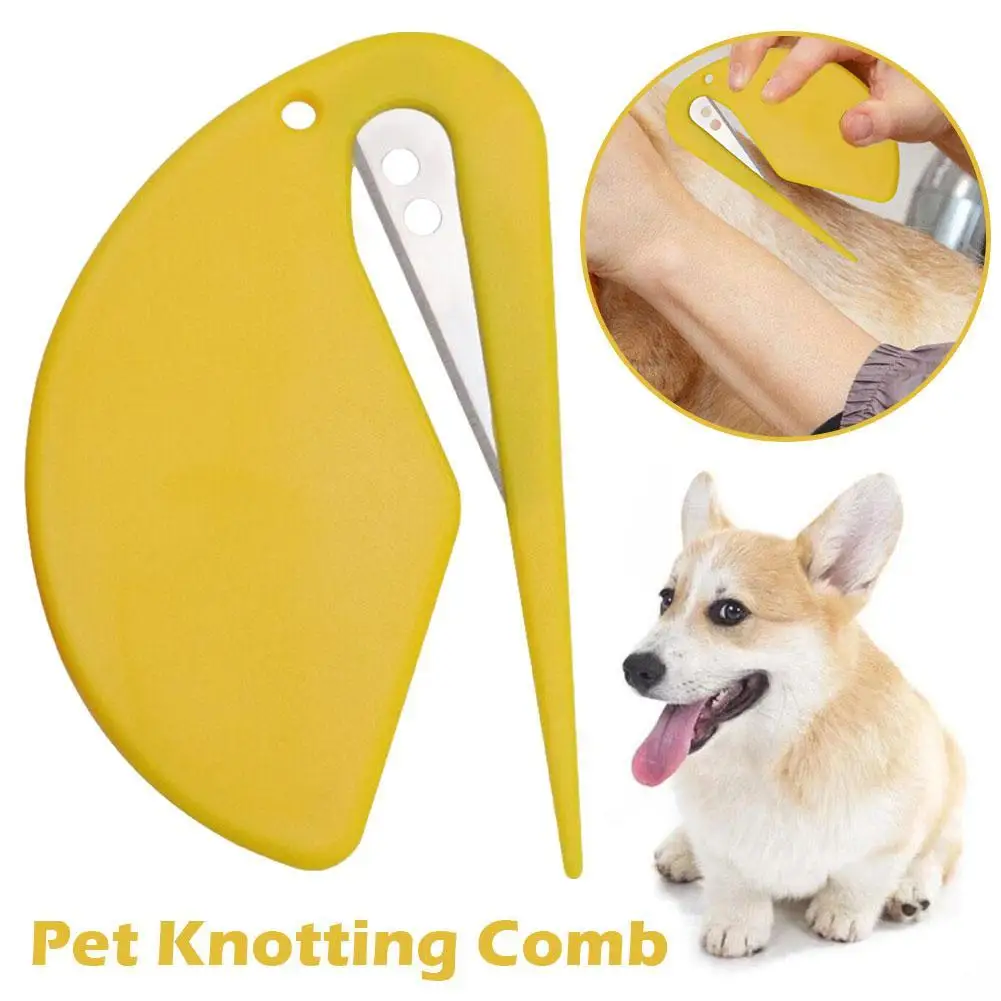 Pet Matted Hair Remover for Cats Efficient Knot Detangler Comb Long Haired Cat dog Hair Knot Opener Safe Ergonomic Grooming Tool