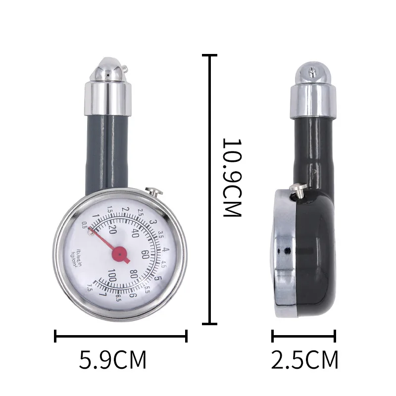 Vehicle Tire Pressure High-precision Spring Case Box-type Metal Barometer Tire Pressure Gauge Pressure Release Pressure Gauge