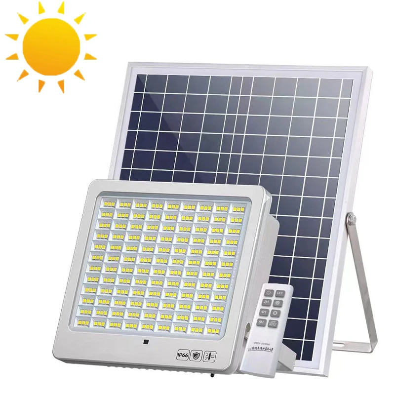 Solar Reflector Super Bright Solar Spotlights LED Light 5M Cord Outdoor Garden House Remote Control Waterproof Flood Light