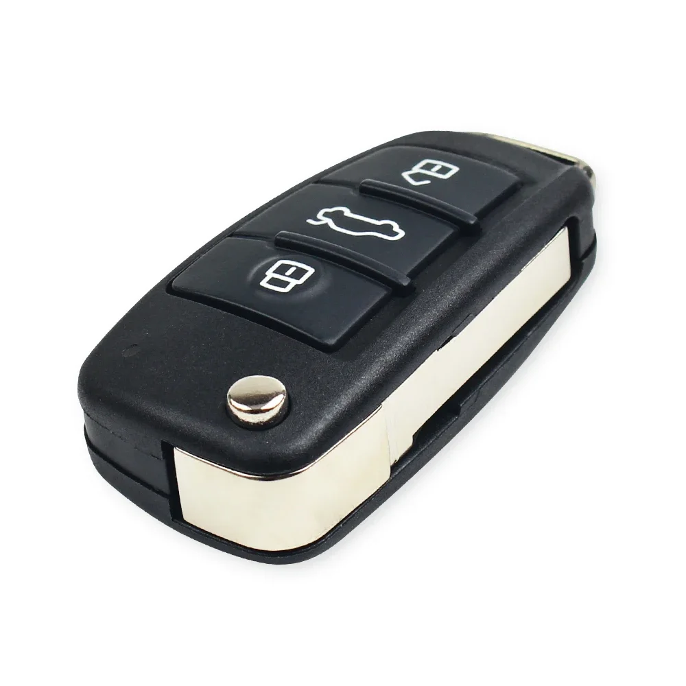 KEYYOU For Audi A6L Q7 A2 A3 A4 A6 A8 TT S3 Q3 S6 Megamos 2008 2009 2010 2011 3/4 Buttons Replacement Filp Remote Key Shell Case