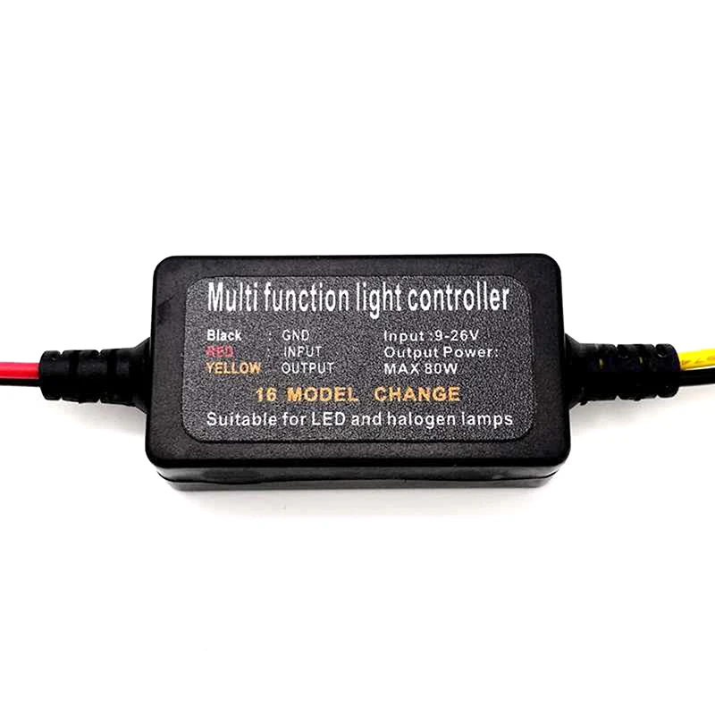 1 pçs DC9-26V 16 modos ajustável led luz de freio pisca módulo controlador estroboscópico para carro motocicleta caminhão flash cauda parar lâmpada