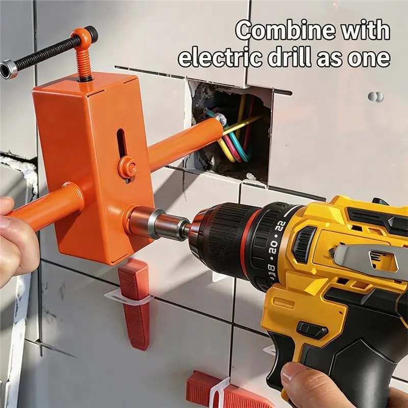 Semi-Automatic Wall Wiring Machine Compact Cable Puller Threading Device Electric Drill For Construction Conduit Pipe
