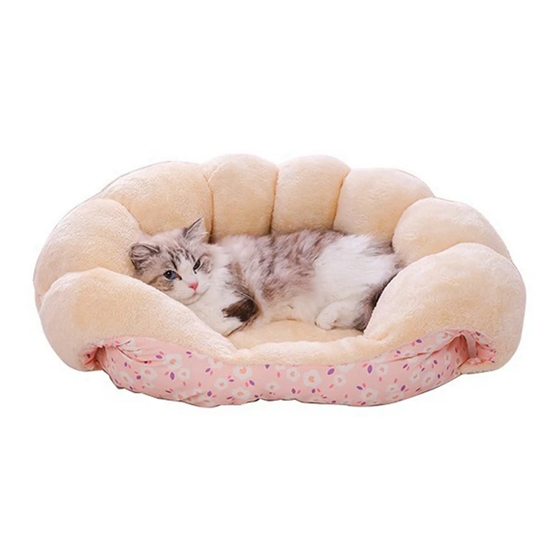 Pet Supplies For Winter Bed Cats Cartoon Kitten Warm Accessories Plush Bed Goods House Accessory Basket Dog Puppy