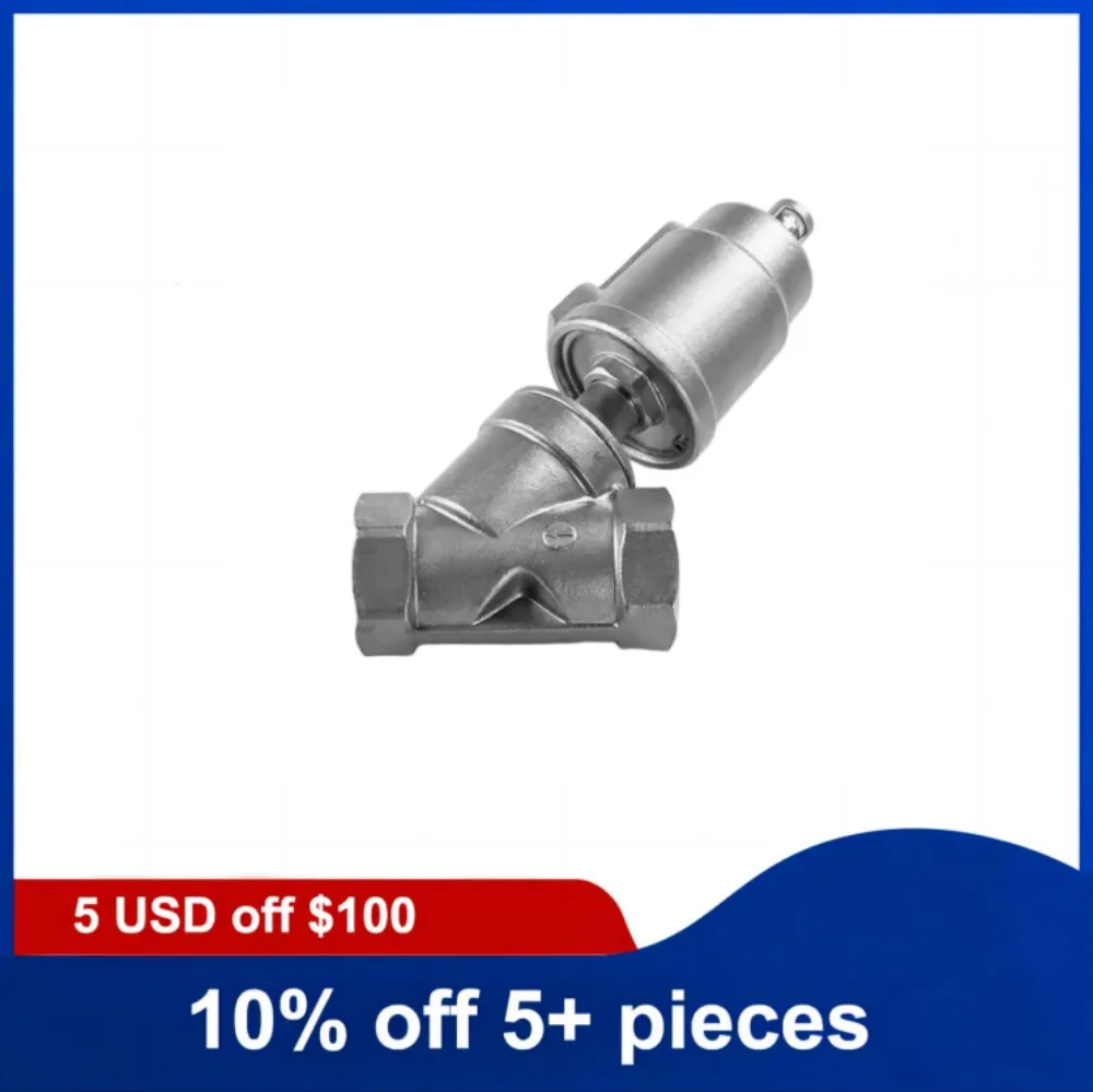 

DN40 304 Пневматический седловидный клапан из нержавеющей стали 16 бар для пара, газа, масла, нормально закрытый угловой седловой клапан, пневматический