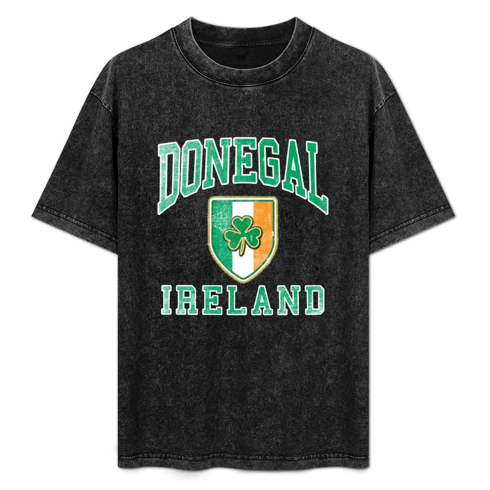 

Donegal, Ireland with Shamrock T-Shirt Novelty Print Casual Tee Shirt