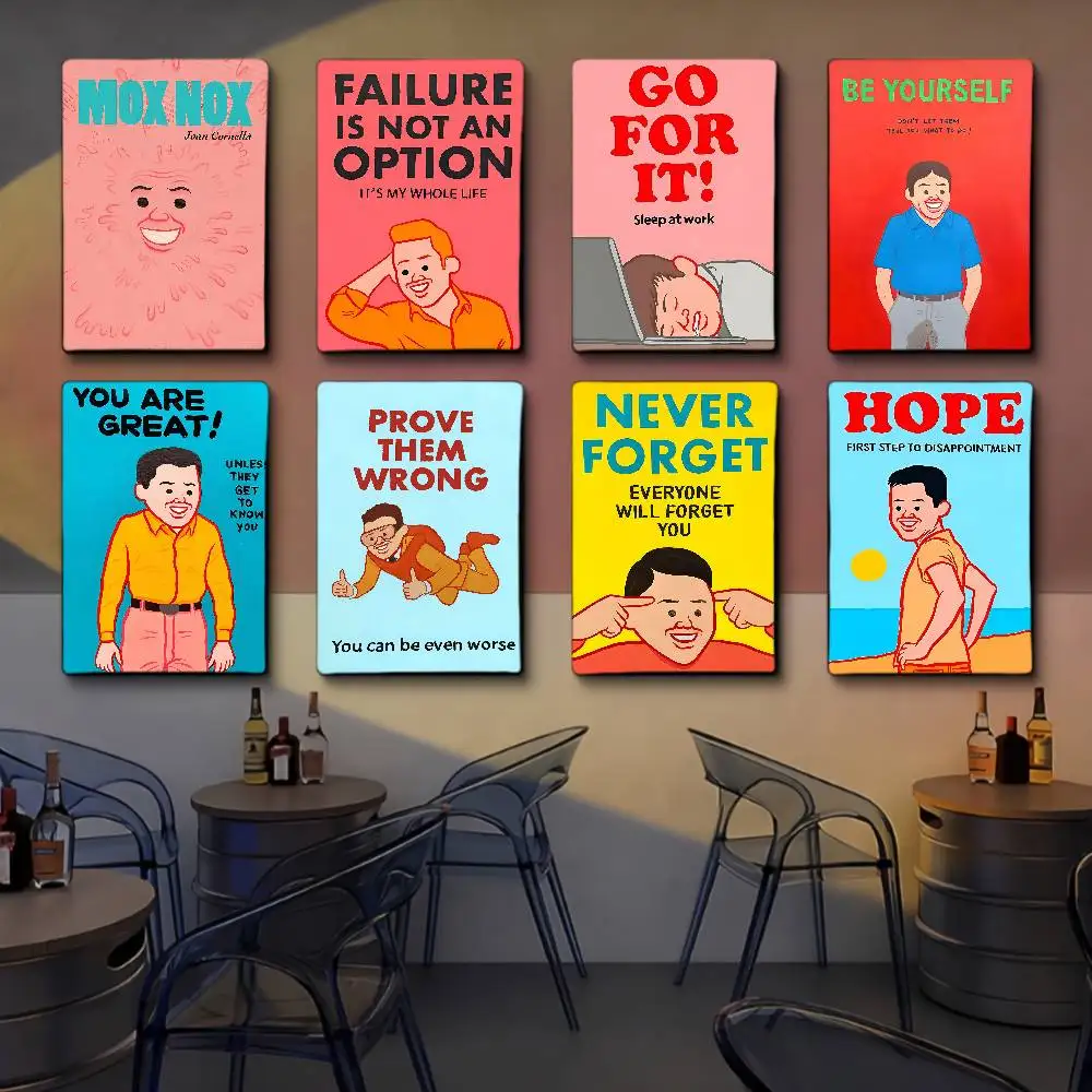 Joan Cornella Art Print Self-adhesive Art Poster Retro Kraft Paper Sticker DIY Room Bar Cafe Stickers Wall Painting