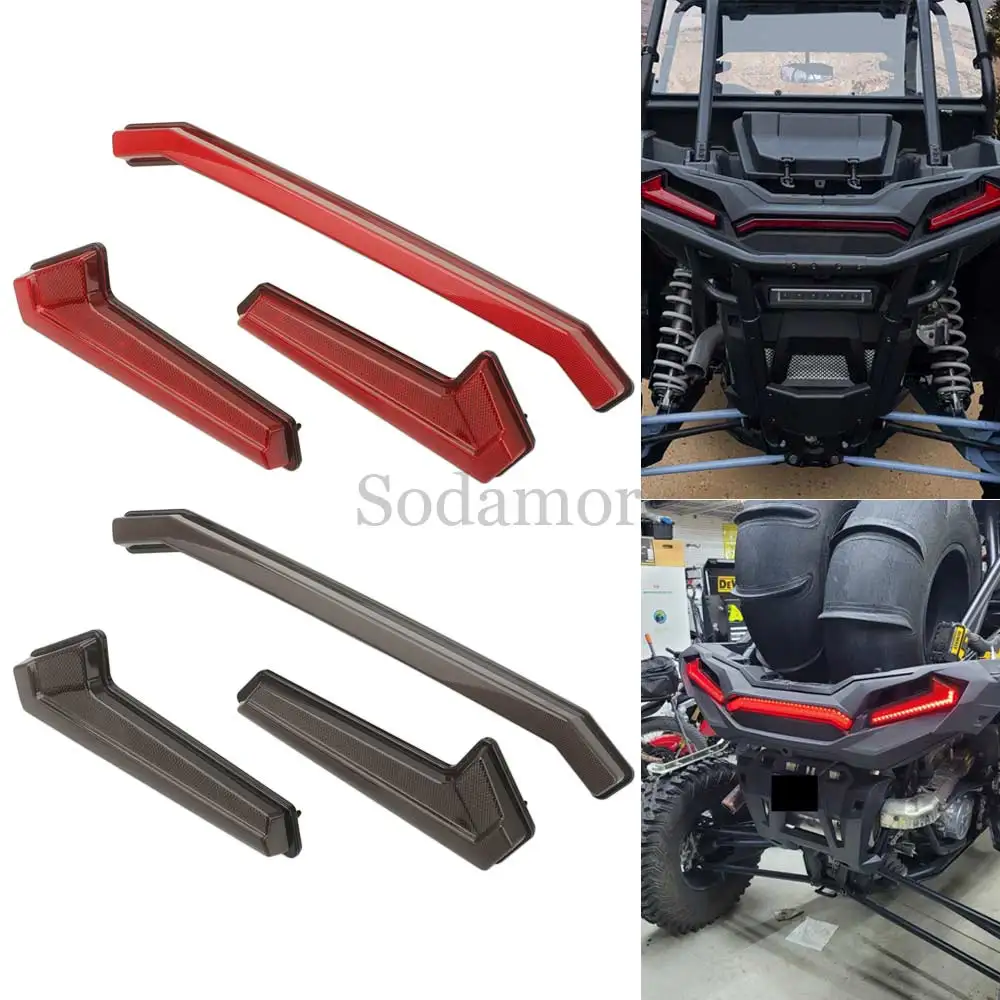 Red Set Replacement 12V LED Rear Tail Lights Red Smoke Part For Polaris  Sportsman XP 1000 Ride Command Limited Edition 2017-25