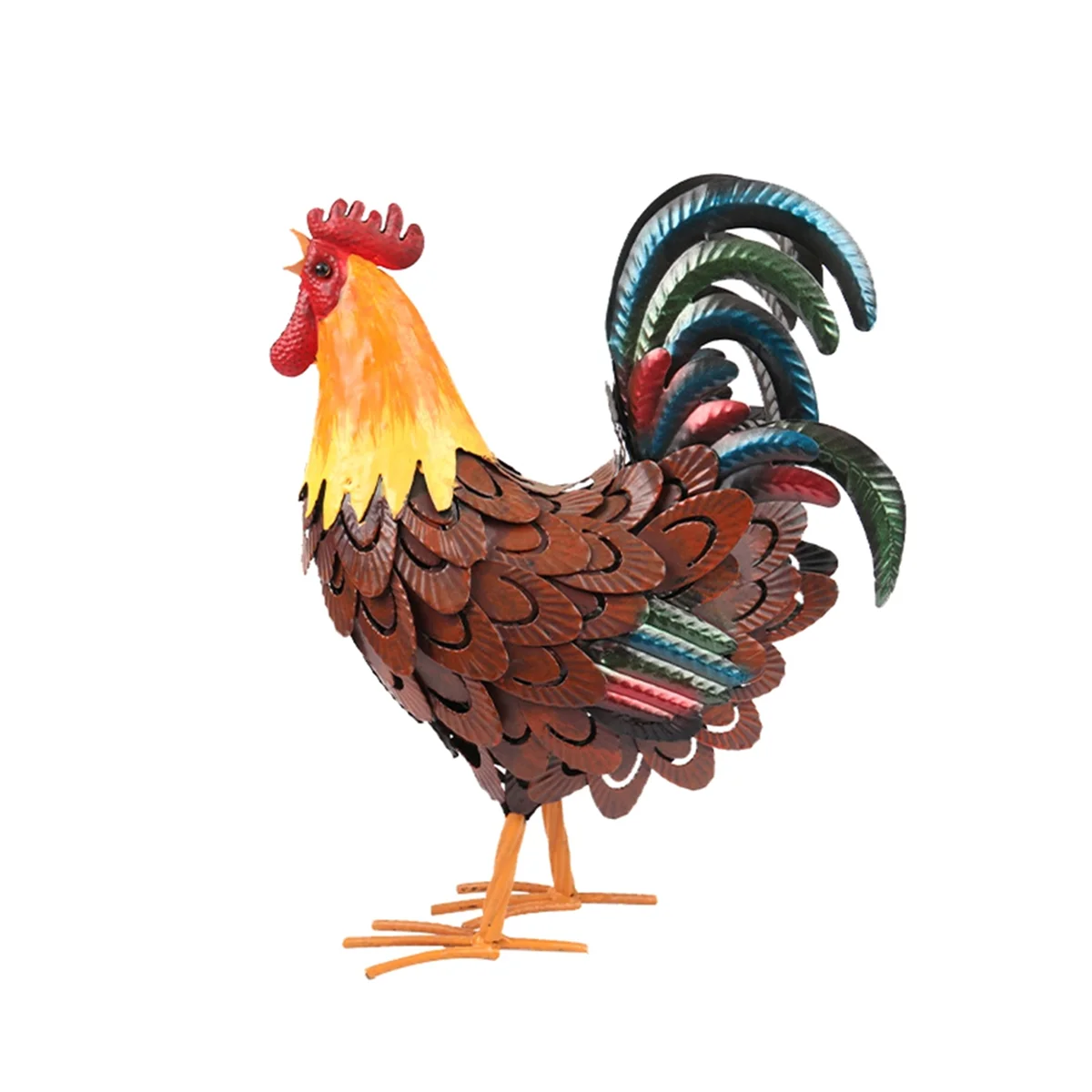 

Metal Rooster Decor,Yard Chicken Decor,Outdoor Garden Statues, Chicken Sculpture for Backyard Decor & Lawn Ornaments