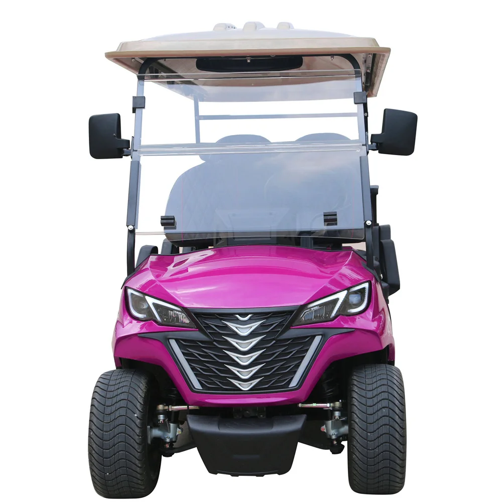 Electric off-road golf cart 6 seats 6+2 seats 7 kW motor 72V lithium battery white electric golf cart