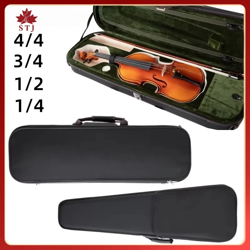 Violinkoffer Violin-Aufbewahrungstasche Schwarzer Oxford-Stoff Rucksack 4/4 3/4 1/2 1/4 Violinkoffer Oxford-Stoff Rucksack Violin-Teile